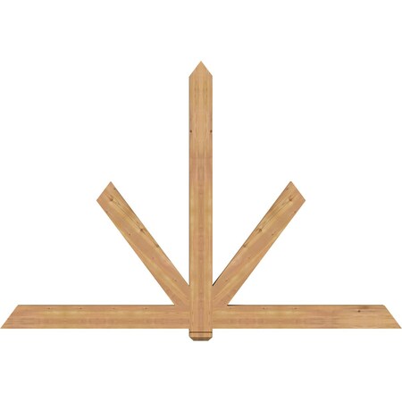 Ekena Millwork Kennewick Timber Gable Bracket, Western Red Cedar, 96"W x 64"H x 3 1/2"D x 5 1/2"F, 16/12 Pitch GBW096X64X0406KEN00SWR